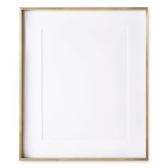 a white and gold frame with an empty square in the middle on a white background