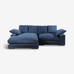 Remy Sectional, Denim | Fernish Living Room Blue, Sectional Chaise, Sectional Sofa With Chaise, Modern Sofa Sectional, Room Blue, Modern Sectional, Soft Seating, Hobart, Soft Pillows