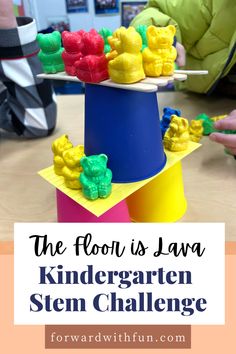 the floor is lava and it's fun for kids to play with their toys