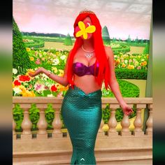 Beautiful Mermaid Costume! Super Sexy!! Good Conditions See Pictures Of The Top "Little Scratches Its Been In The Closet For A Year Or More. Red Beautiful Wig With A Star Fish Clip. Skirt Is In Good Conditions. Size M *But A S Person Can Fit On It Too* S/M Little Mermaid Costume, Star Fish, Beautiful Wigs, Mermaid Costume, Beautiful Mermaids, In The Closet, The Closet, Adult Costumes, A Year