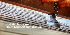 an image of a roof with the words stylish hardware do it yourself installation