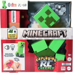 an image of a toy that looks like a minecraft creeper in its box