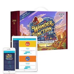 an ipad, tablet and phone are shown with the wonder attraction game in front of it