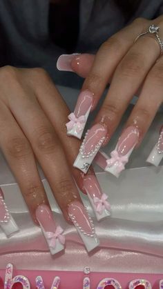 Quinceanera Nails, Cute Acrylic Nail Designs, Glow Nails, Unique Acrylic Nails