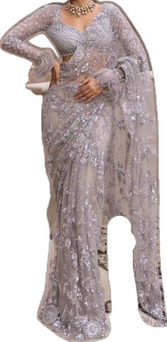 Anarkali Suits Bollywood, Lehenga Style Saree, Kurti With Palazzo, Sequin Saree, Grey Saree, South Silk Sarees, Wedding Saree Collection, Salwar Dress, Dress Salwar Kameez