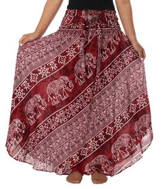 ♥ GYPSY SKIRT - Women Maxi Skirts Boho Dress - Elephant Print Hippie Bohemian Skirts - Gypsy Clothing Asymmetric Hem DesignLannaclothesdesign burgundy gypsy dress and skirt with elephant print. Breezy long maxi skirt is handmade from comfy and soft rayon and really light weight to wear. Bohemian skirt have elastic smoked waist with coconut belt. This hippie girl gypsy skirt is great option for outdoor and indoor clothing, festival wear, dance, summer, beach or just casual day in home.Lannaclothe Long Black Maxi Skirt, Long Hippie Skirts, Bohemian Skirts, Sundresses Women, Long Maxi Skirt, Hippie Skirts, Bohemian Skirt, Maxi Skirt Boho, Hippie Style Clothing