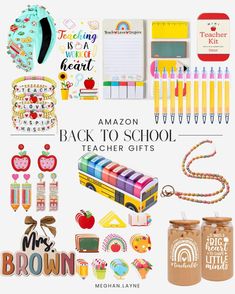 the back to school gift set includes items like pens, pencils, and markers