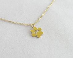 Paw Print Necklace Pendant - 14k Gold Necklace - Solid Gold Necklace - Animal Jewelry - Cat and dog Gold Sterling Silver Jewelry With Paw Print, Gold Paw Print Jewelry For Best Friend, Gold Paw Print Jewelry For Best Friend Gift, Paw Pendant, Paw Print Pendant, Paw Print Earrings, Paw Print Necklace, Solid Gold Necklace, 14k Gold Necklace