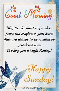 a greeting card with the words good morning on it and a blue flower in the middle