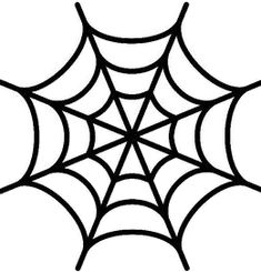 a black and white image of a spider web