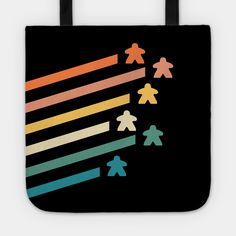 Retro Meeple Colors Board Games and Meeples Addict -- Choose from our vast selection of tote bags to match with your desired size to make the perfect custom tote. Pick your favorite: Movies, TV Shows, Art, and so much more! Available in Single Sided Print or Double Sided Print in small, medium, and large. Perfect for work, class, the beach, and leisure. Board Game Tote Bag, Settlers Of Catan, Colour Board, Custom Tote, Board Games, Tote Bags, Double Sided, The Beach, Favorite Movies