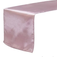 a pink table runner on a white background