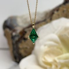 Sleek sellouts! 🤓. Order Emerald Pendant Necklace Solid 14K Yellow Gold , Ladies Emerald Necklace Unique Kite Shaped Emerald Necklace Pendant Dainty Necklace #7286 at $365.00 #KiteShape #MothersGift #14kYellowGold #UniteCutStone #NecklaceUnique #DaintyNecklace #PendantNecklace #KiteShaped #EmeraldNecklace #KitePendant Emerald Pendant Necklace With Diamond Cut, Classic Diamond Cut Necklace For May Birthstone, Diamond Cut Necklace For Anniversary - May Birthstone, Diamond Cut Necklaces For Anniversary, May Birthstone, Diamond Cut Necklace For Anniversary, May Birthstone, Diamond Cut Necklace For Anniversary With May Birthstone, Formal Diamond Cut Necklace For May Birthstone, Green Diamond-cut 14k Gold Necklace, 14k Gold Green Diamond Cut Necklace