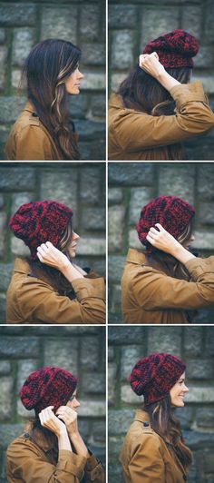 Beanie Tutorial, Cold Wear, Bright Highlights, Hat Diy, Cup Of Jo, Hair Hat, Knitted Beanie, Cooler Look, Winter Hairstyles