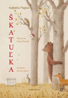 an illustrated book cover for the tale of skatuka, with two bears and a fox