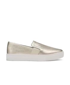 Made of premium leather and cloud-like cushioning, this popular slip-on sneaker revs up every step. The thicker sole gives a streetwear-inspired twist. Added side elastic translates to more flexibility. And the shock-absorbing insole plus new cotton-canvas lining is super comfy sans socks. This top-selling sneaker is a Silver Leather Sneakers With Contrast Sole, Casual Leather Slip-ons For Streetwear, Sporty Leather Slip-ons With Vulcanized Sole, Sporty Leather Slip-ons For Streetwear, Modern Slip-ons For Streetwear, Casual Leather Slip-ons With Contrast Sole, Streetwear Slip-ons With Textured Sole, Modern Metallic Round Toe Sneakers, Modern Metallic Sneakers With Rubber Sole