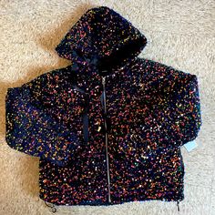 Beautiful Sequined Puffer Coat Great Quality See Pics Size Small Brand New With Tags Offers Are Welcome!!! Coats Women, Forever 21 Jacket, Puffer Coat, Blue Gold, Coats For Women, Forever 21, Puffer, Jackets & Coats, Jackets For Women