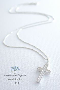 Christmas is coming. Get FREE SHIPPING from Sentimental Support.Sterling Silver Open Cross Pendant Necklace, FREE SHIPPING, Christian Cross Charm Jewelry, Religious Gift, Cross Outline, Baptism Gift, Confirmation Gift, Christening Necklace Cross Outline, Confirmation Gifts, Christian Cross, Baptism Gifts, Christening Gifts, 925 Sterling Silver Chain, Cross Charms, Cross Pendant Necklace, Religious Gifts