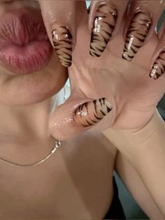 #tiger #nails #aesthetic Business Competition, Tiger Nails, Manicured Nails, Booming Business, Nail Aesthetic, Tiger Pattern, Nails Aesthetic, With Nails, Pretty Gel Nails