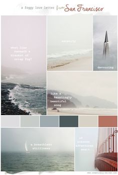 a collage of images with the words, what life is like and an ocean view