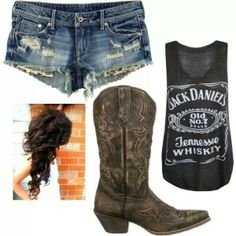 Cannot wait for summer country concerts! State Fair Outfits, Jack Daniels Shirt, Boating Outfit, Jack Daniels