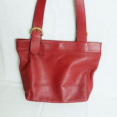 This Lucious Red Leather Coach Tote Has Been Loved By Both My Sister And My Mom. There Are Wear Marks On The Bottom Corners And Some Scratching On The Sides, Possibly Cat Scratches (About A Dozen). Handles And Solid Brass Hardware Are In Great Shape Though. The Inside Is Clean With No Staining. Overall, Still A Gorgeous Bag From 2005. Willing To Negotiate Price Slightly. Height: 11 Inches Length: 15 Inches Base Width: 5 Inches Handle Drop: 12 Inches/Adjustable Coach Tote, Leather Coach, Tote Bag Purse, Gorgeous Bags, Large Tote, Brass Hardware, My Sister, 11 Inches, Womens Tote Bags