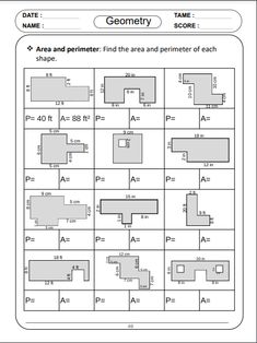 an area and perimeter worksheet