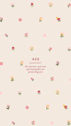 a pink background with flowers on it