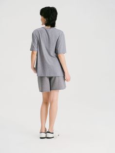 Details: Loose cotton short sleeve Color-blocking print on the chest, minimalist design Pure cotton material, breathable Materials & Care: Cotton 100% Hand wash | Dry clean Do not bleach Size & Fit: Model is 5'7", Bust 32, Waist 24, Hips 35, wearing a size S Item #: WM2TE32 Gray Athleisure T-shirt For Summer, Gray Cotton T-shirt For Loungewear, Summer Athleisure Gray T-shirt, Gray Boxy Fit Cotton T-shirt, Gray Boxy Cotton T-shirt, Modern Short Sleeve Tops For Loungewear, Cotton Short Sleeve Athleisure Top, Gray Cotton Loungewear Tops, Comfortable Gray Cotton Top