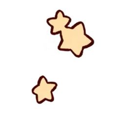 two small stars on a white background