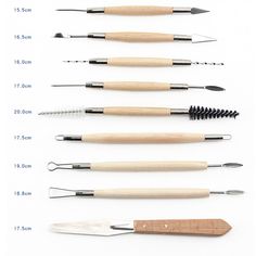 four different types of tools are shown in this image, with measurements for each tool