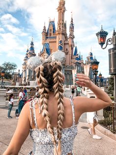 Cute Hairstyles With Disney Ears, Cute Hairstyles To Wear With Disney Ears, Easy Disney World Hairstyles, Braids For Disney World, Amusement Park Hairstyles For Long Hair, Updos For Disney World, Hairstyle With Mickey Ears, Cute Hairstyles With Mickey Ears, Hair Styles With Disney Ears