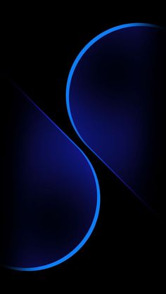 two blue circles on a black background