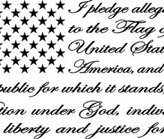 an american flag with stars and the words, i hope always to the flag of the united states