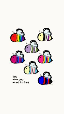 a group of colorful birds with the words bees who you want to bee