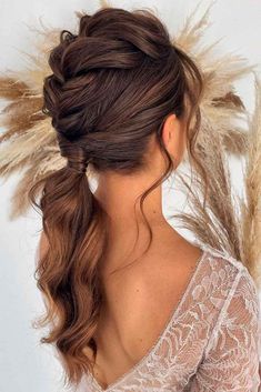 Formal Hairstyles For Long Hair, Evening Hairstyles, Prom Hair Down, Graduation Hairstyles, Hair Ponytail Styles, Hair Wedding, Creative Things, Penteado Cabelo Curto, Ponytail Styles