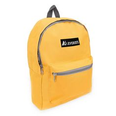 Mid-size backpack in a modern, streamlined silhouette ideal for school, work, travel and everyday use Size: OSFA.  Color: Yellow.  Gender: unisex.  Age Group: adult. Book Bag For School, Shoulder Book Bag, Womens Gym Bag, Bag For School, School Bookbags, Free Tote, Computer Backpack, Book Bag, School Work