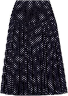 Elegant Polka Dot Midi Skirt, Polka Dot Relaxed Midi Skirt, Relaxed Knee-length Polka Dot Skirt, Flowy Polka Dot Midi Skirt, Knee-length Polka Dot Flowy Skirt, Polka Dot Knee-length Flowy Skirt, Alessandra Rich, Rich Women, White Silk