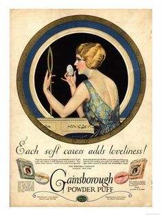 an advertisement for the glambrough powder, featuring a woman brushing her teeth