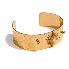 Celestial+Resin+Cuff+Bangle+Bracelet:+Stainless+Steel,+Gold+Color+Texture,+Fashion+Chic+Jewelry,+Gala+Gift,+Waterproof Texture Fashion, Textures Fashion, Cuff Bangle Bracelet, Antique Inspiration, Star Bracelet, Wide Cuff, Chic Jewelry, Gold Texture, Cuff Bangles