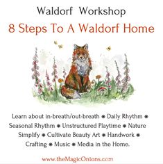 a poster with an image of a fox in the grass and text that reads, 8 steps to a wallof home