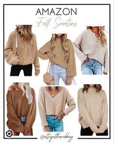 Amazon Sweaters For Women, Fall Outfits On Amazon, Affordable Trendy Fall Sweater, Best Sweaters On Amazon, Cheap V-neck Sweater For Fall, Amazon Fall Clothes, Amazon Fall Fashion 2023, Fall Amazon Outfits, Cheap Fall V-neck Sweater For Layering