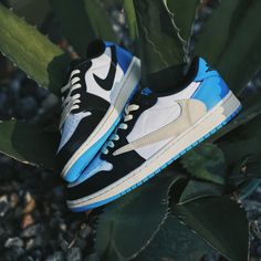 Step up your sneaker game with this Blue Custom Low Jordan 1 x Travis Scott! Its eye-catching blue color provides a bold statement, while its unique shape and design make it perfect for tackling any challenge that comes your way. Make a statement and show off your risk-taking side with this daring shoe. 🔥 100% genuine, Brand New.👟 Custom sneakers.💫 Every pair is hand-made to order.✨ Best quality waterproof and scratch-proof paints used.✨ 1000+ satisfied customers across various platforms. ... Modern Jordan Shoes For Streetwear With White Sole, Blue High-top Sneakers With Contrast Sole For Streetwear, Blue Urban Sneakers With Contrast Sole, Urban Blue Sneakers With Contrast Sole, Modern Blue Low-top Sneakers, Blue Urban Custom Sneakers With Contrast Sole, Low-top Jordan Shoes With White Sole For Streetwear, Blue Sneakers With Laces For Streetwear, Modern Blue Sneakers With Contrast Sole