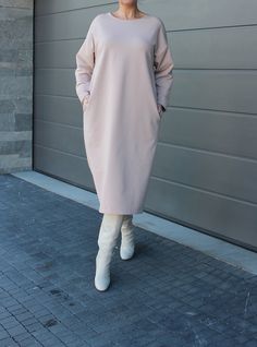 Blush Dress Long, Sweater Dress Plus Size, Clothing Minimalist, Big Bracelets, Loungewear Dress, Bota Over, Green Sweater Dress, Fall Sweater Dress, Blush Dress