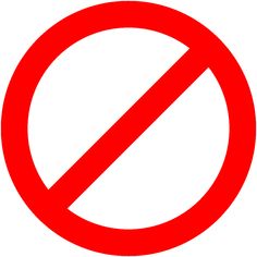 a red no entry sign is shown on a white background, it appears to be in the shape of a circle