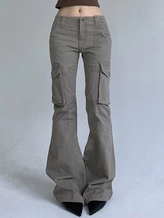 Tavimart Y2k Cargo Pants Korean Fashion Slim Fit Flare Pants Vintage Pockets Women Pants Autumn New Simple Female Trousers Baggy Y2k Wide Leg Pants With Pockets, Y2k Style Baggy Wide Leg Pants With Pockets, Y2k Wide Leg Parachute Pants With Pockets, Y2k Cotton Cargo Pants, Y2k Baggy Full-length Bottoms, Y2k Cotton Straight Pants, Y2k Style Cotton Straight Pants, Y2k Straight Cotton Pants, Y2k Style Straight Cargo Pants With Pockets