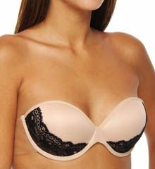 Fashion Forms Go Bare Push Up Backless/Strapless Bra Elegant Stretch Bandeau Bra, Elegant Seamless Backless Bra, Elegant Strapless Partially Lined Bra, Elegant Strapless Bra Partially Lined, Elegant Bandeau Bra With Removable Cups, Elegant Strapless Bra With Padded Cups, Elegant Backless Fitted Bra, Elegant Fitted Backless Bra, Elegant Backless Bra With Removable Pads