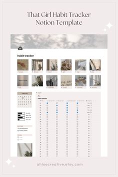 Notion habit tracker template, Aesthetic habit tracker template, Girl morning routine tracker Productivity planner template, Self-care routine tracker template. This Notion Template has everything you need to keep you on track & organized so you can focus on what you really want to do - actually creating good new habits & sticking to them! This template has helped me stay consistent once and for all with forming good habits & has become an essential tool for productivity and goals! Journal Morning Routine, Aesthetic Habit Tracker, Notion Decor, Morning Routine Planner, Habit Tracker Notion, Notion Inspiration, Notion Tips, Habits And Routines