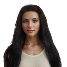 Black straight long hair for Women with stylish designs and outstanding looks. Made of Real Human Hair, soft touch, and natural looking, just like your own real hair. Human wig for Women with very stylish designs and pretty looks, make you more beautiful and confident, you will get tons of compliments with this Hair Wig. Different hairstyles and colors can show different sides of you in various occasions or parties, and build a more confident self. Due to manual measurement, please allow an erro Long Raven Black Hair, Long Black Straight Wig, Straight Jet Black Wig, Long Jet Black Hair Straight Lace Front Wigs, Long Black Hair With Bangs Goth, Long Hair Wigs, Human Wigs, Black Hair With Highlights, Synthetic Hair Extensions