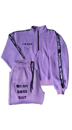 Step up your fashion game with the B.A.E Women's Oversized Tracksuit! This cute and comfy sweat suit is perfect for ladies making boss moves who want to do it in style and comfort.  Crafted from a high-quality 65% cotton and 35% polyester blend fabric, this tracksuit is both durable and comfortable. The half-zip baggy style sweatshirt is designed to be oversized, providing a relaxed look that's perfect for lounging around the house or running errands.  The B.A.E Women's Oversized Tracksuit comes in four trendy colors: Beige, Lavender, Black, and Pink - choose the one that best reflects your personality! The embroidered pattern on this tracksuit adds an extra touch of sophistication to your look while keeping it simple enough for everyday wear. This tracksuit comes in USA women sizes so you Oversized Tracksuit, Boss Moves, Comfy Sweats, Sweat Suit, Baggy Style, Style Sweatshirt, Trendy Colors, Half Zip, Step Up